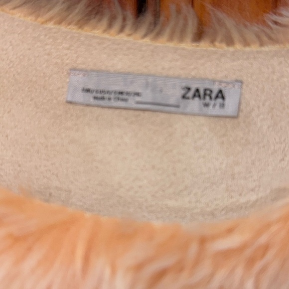Zara Fuzzy Top pink and orange color. Great condition Preowned size small - Picture 4 of 6